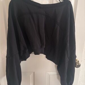 FP Movement by Free People Black Cropped Sweatshirt